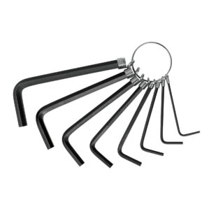 Juego de 8 llaves Allen tipo llavero milimetricas Pretul