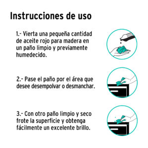 Aceite rojo para muebles 240 ml