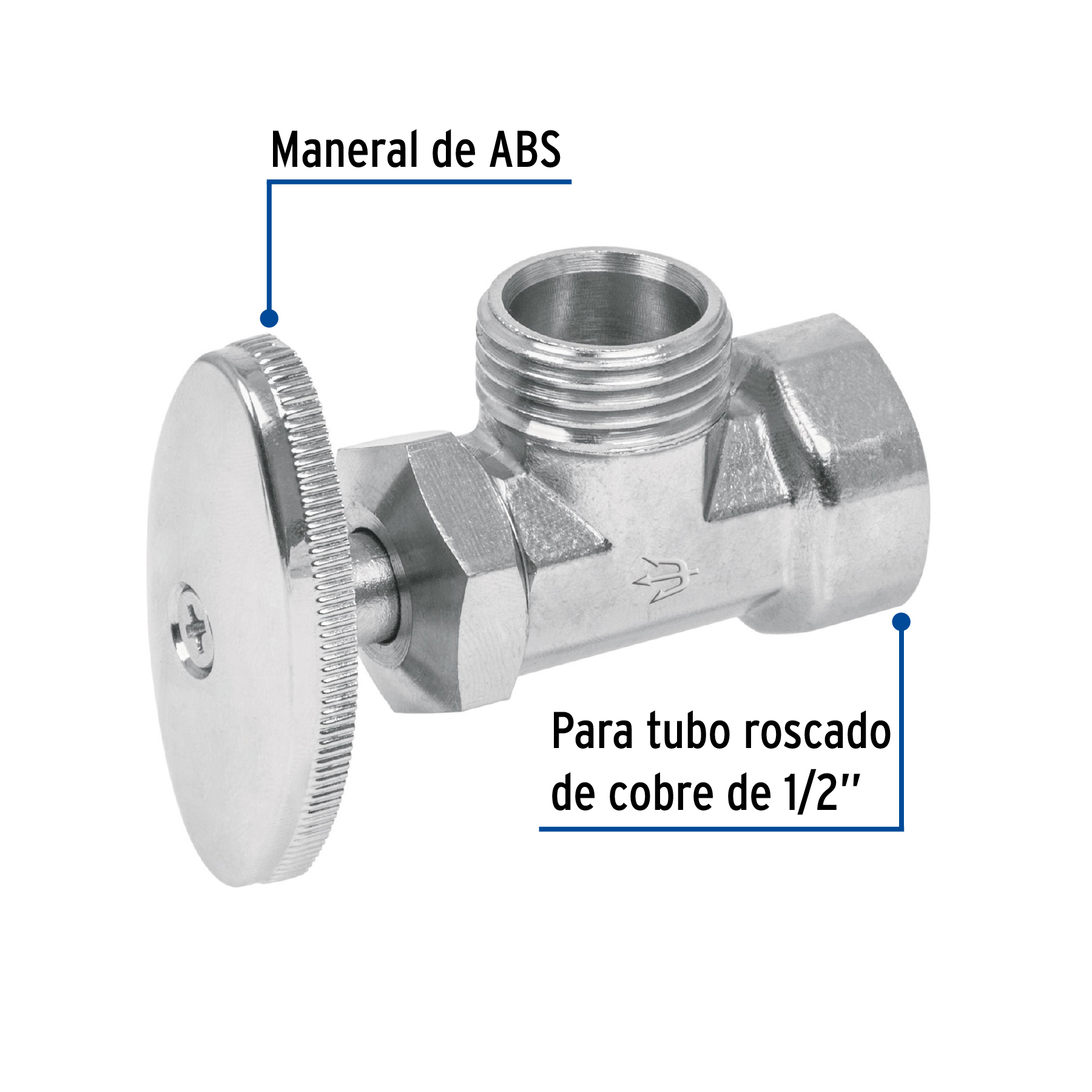 Llave angular de rosca 1/2 x 1/2" Robusta Compresion