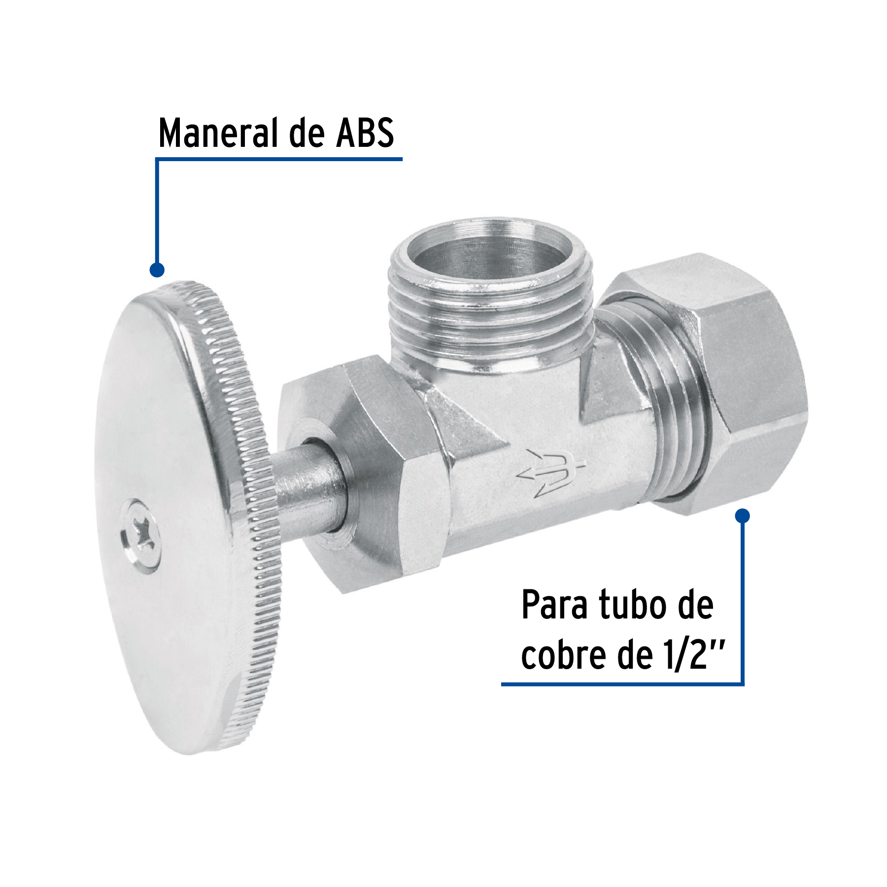Llave angular 1/2" x 1/2" Barrilito Robusta Compresion