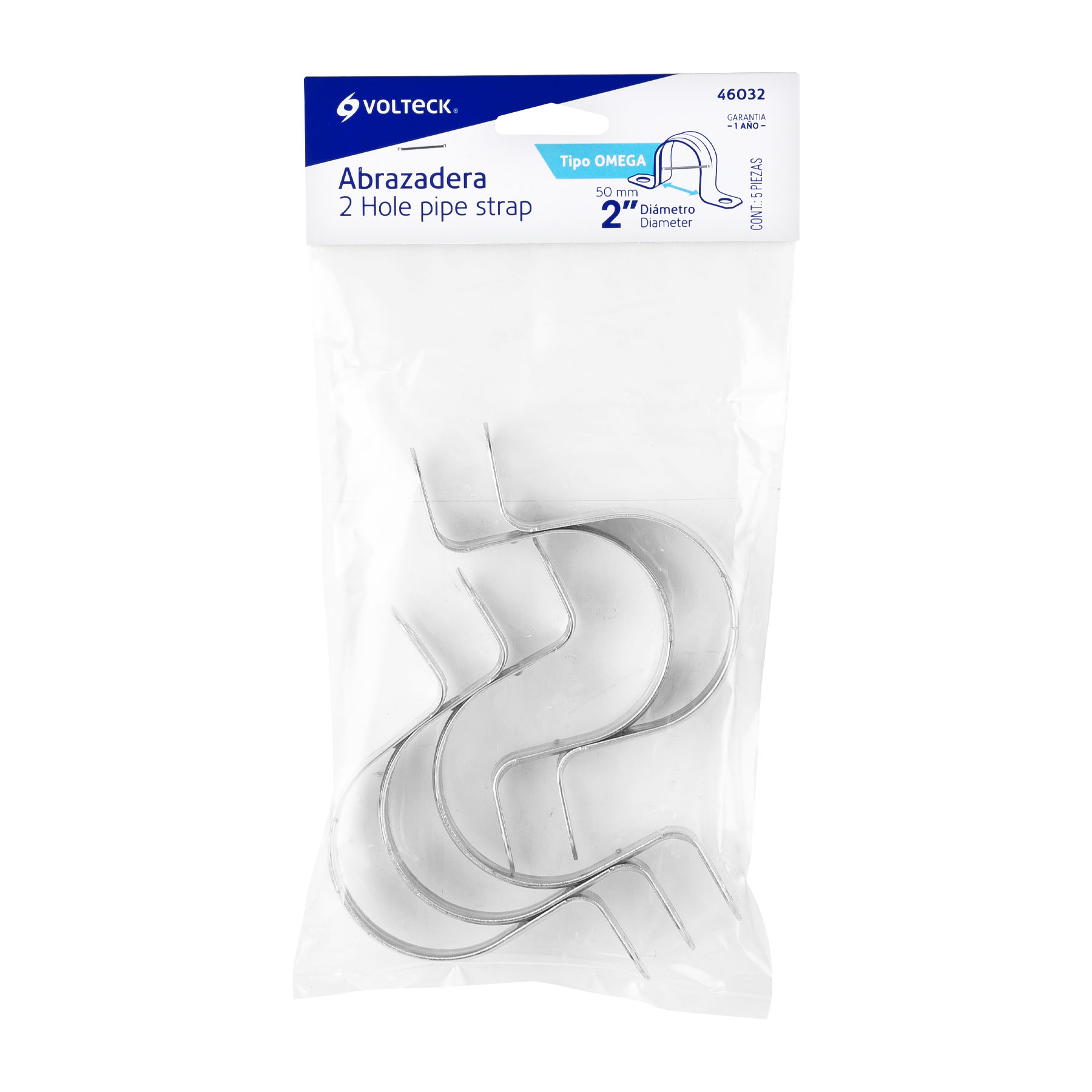 Pack de 5 Abrazaderas Omega 2"