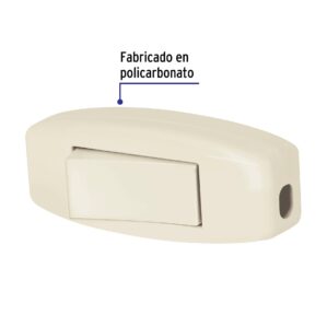 Interruptor apagador de paso para lampara 127V de 3A