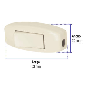 Interruptor apagador de paso para lampara 127V de 3A