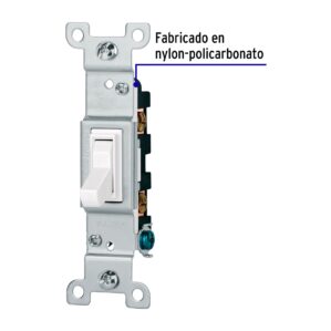 Interruptor vertical de palanca, Standard, blanco, Volteck