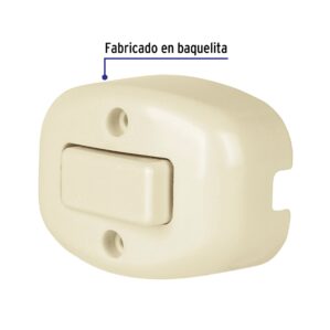 Interruptor apagador de sobreponer sencillo Marfil 4A