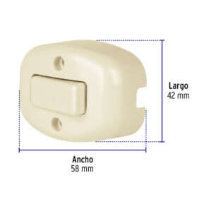 Interruptor apagador de sobreponer sencillo Marfil 4A