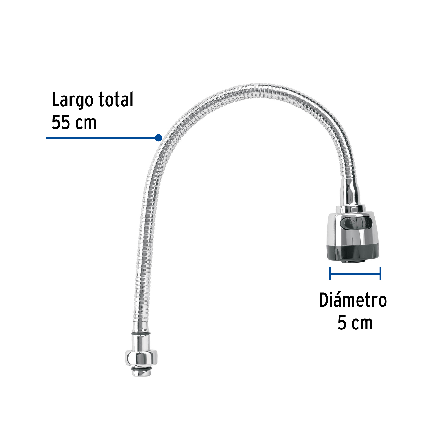 Cuello flexible de repuesto para fregadero, Aqua