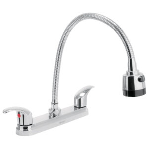 Mezcladora fregadero con cuello flexible Aqua laton