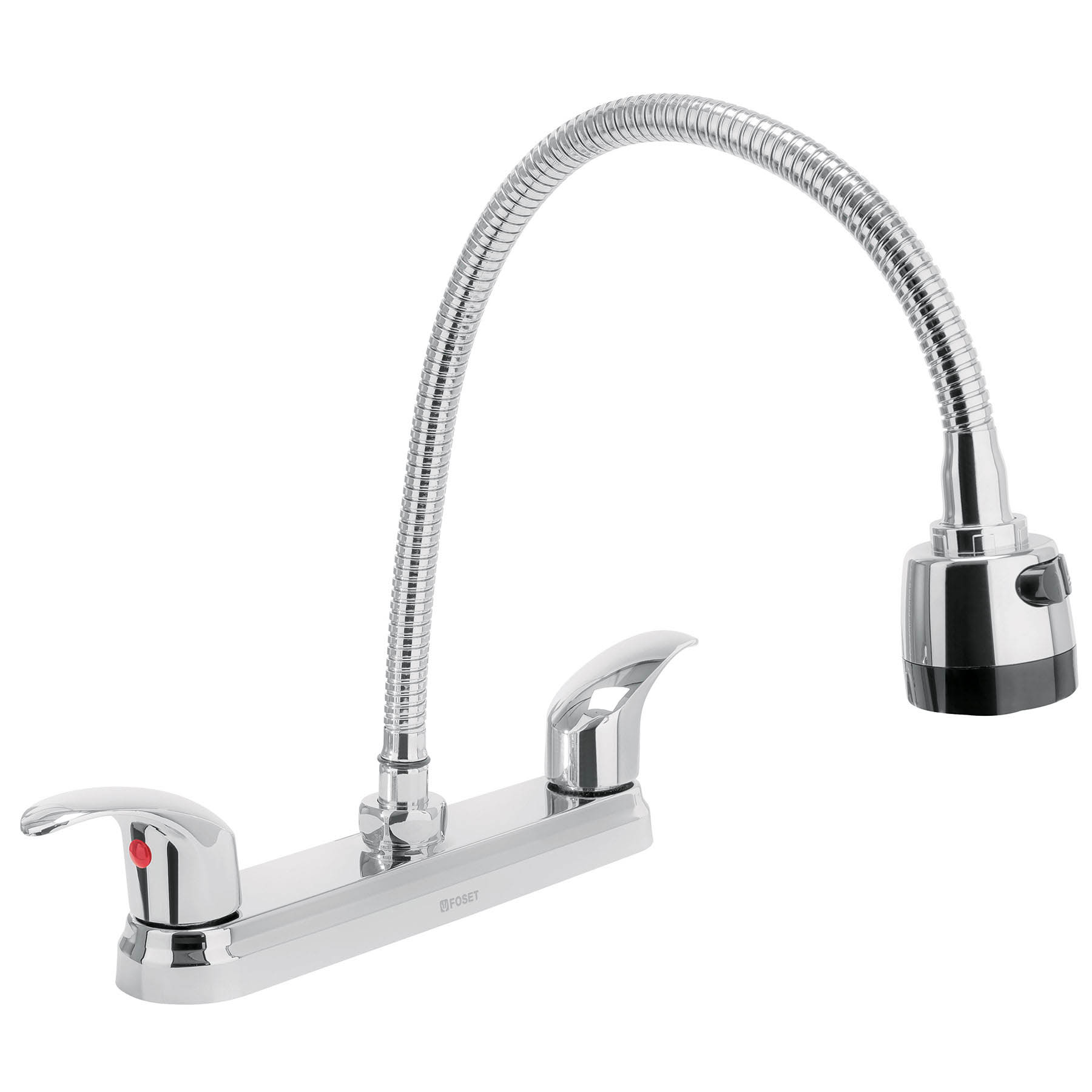 Mezcladora fregadero con cuello flexible Aqua laton