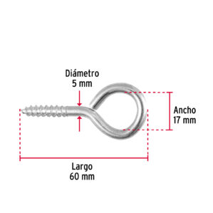 Blister con 2 armellas cerradas de 22 x 100, Fiero