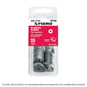Blister con 30 arandelas rondana planas de 1/4"