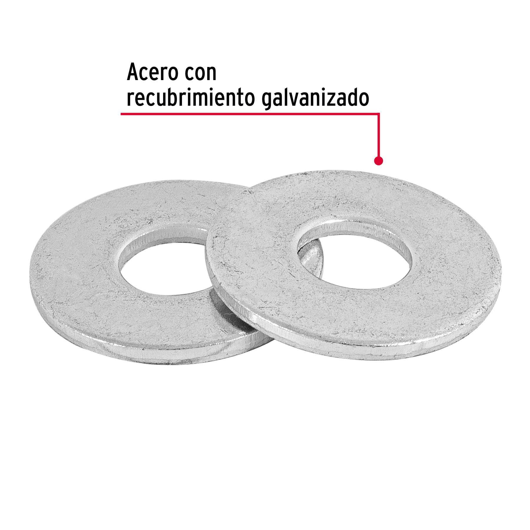 Blister con 14 arandelas rondana planas de 3/8"