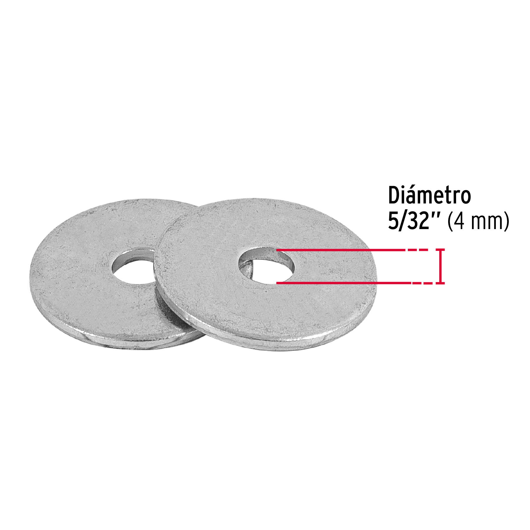 Arandela rondana plana de 5/32" bolsa de 1 kg