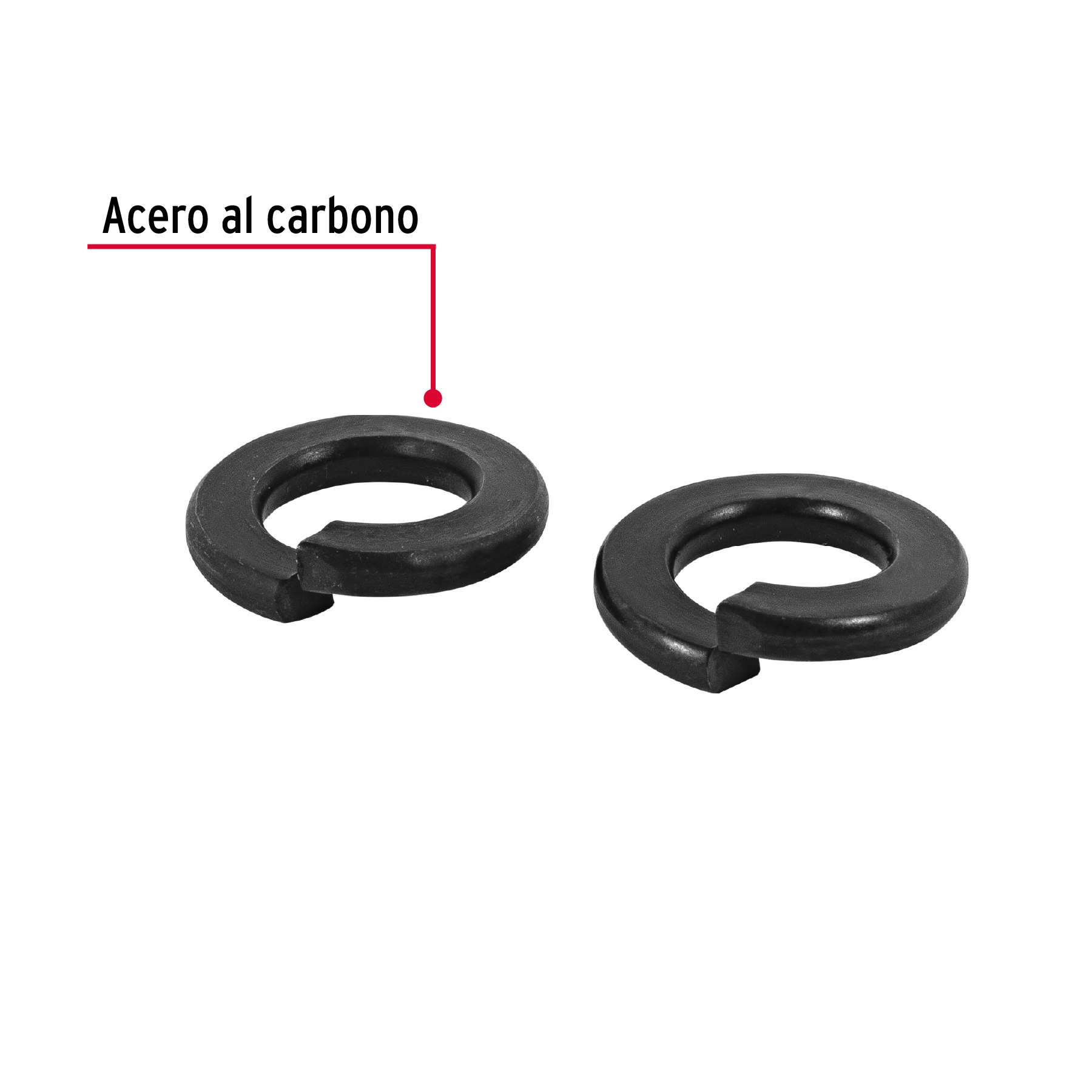 Arandela rondana de presion de 1/4" bolsa 200 piezas