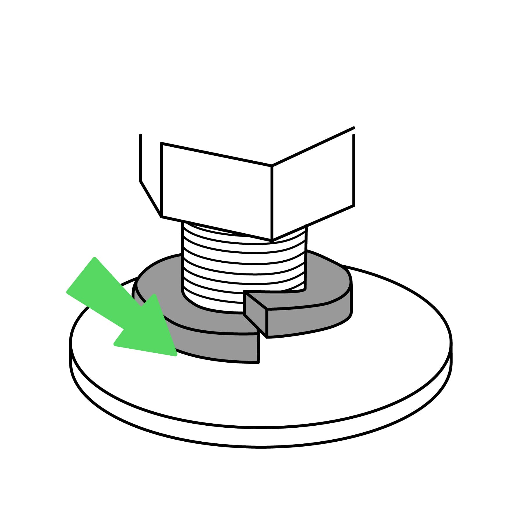 Arandela rondana de presion de 1/8" bolsa 300 piezas