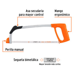 Arco profesional tubular para segueta 12"