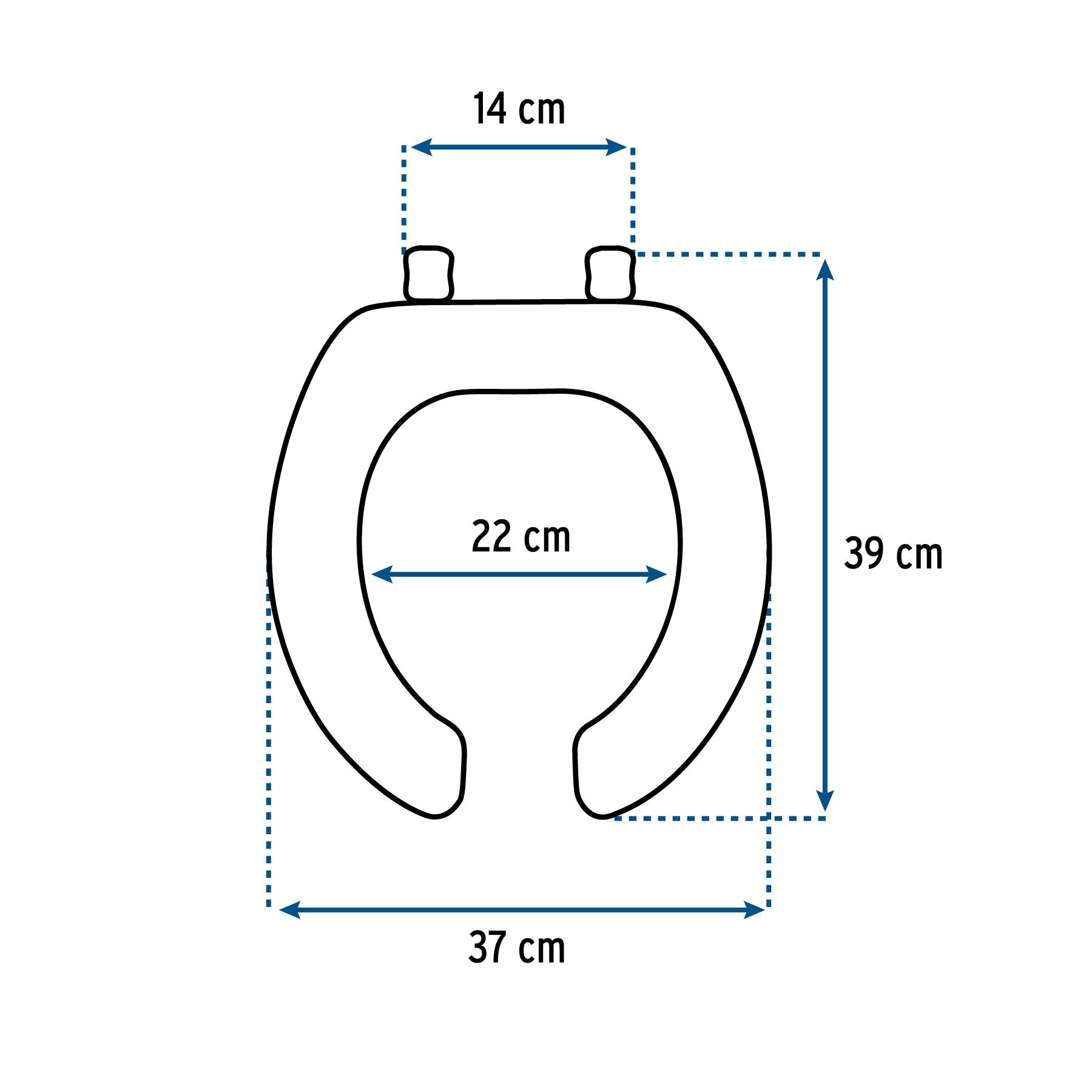 Asiento redondo para WC blanco