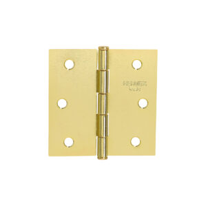 Bisagra cuadrada 2-1/2", acero latonado, cabeza plana, Basic