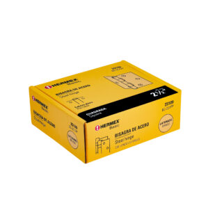 Bisagra cuadrada 2-1/2", acero latonado, cabeza plana, Basic