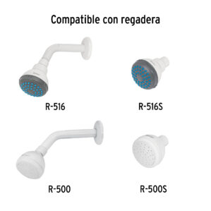 Brazo y chapeton para regadera Plastico Economico