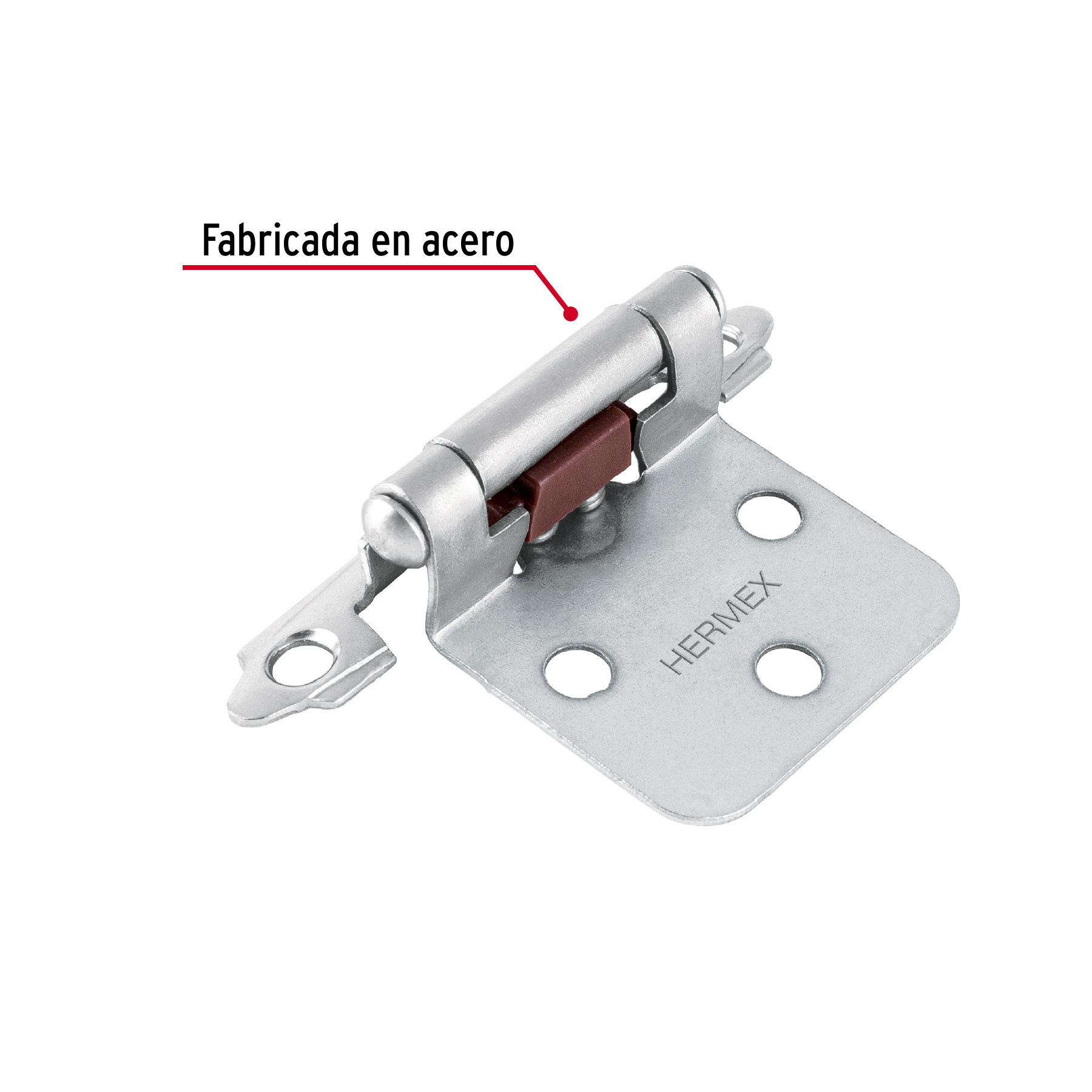 Bolsa con 2 bisagras parche de 7cm niquelado