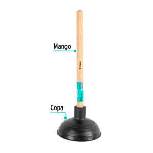 Bomba destapacaños WC baño de 6"