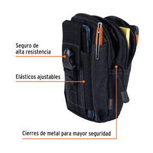 Bolso tactico para cinturon, negro