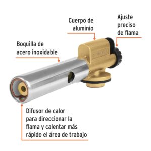 Mechero Soplete Boquilla encendido electronico para lata roscada