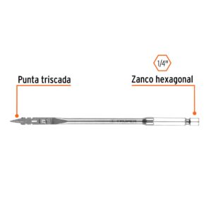 Broca plana de manita 1/4" Truper