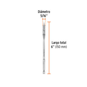 Broca plana de manita 5/16