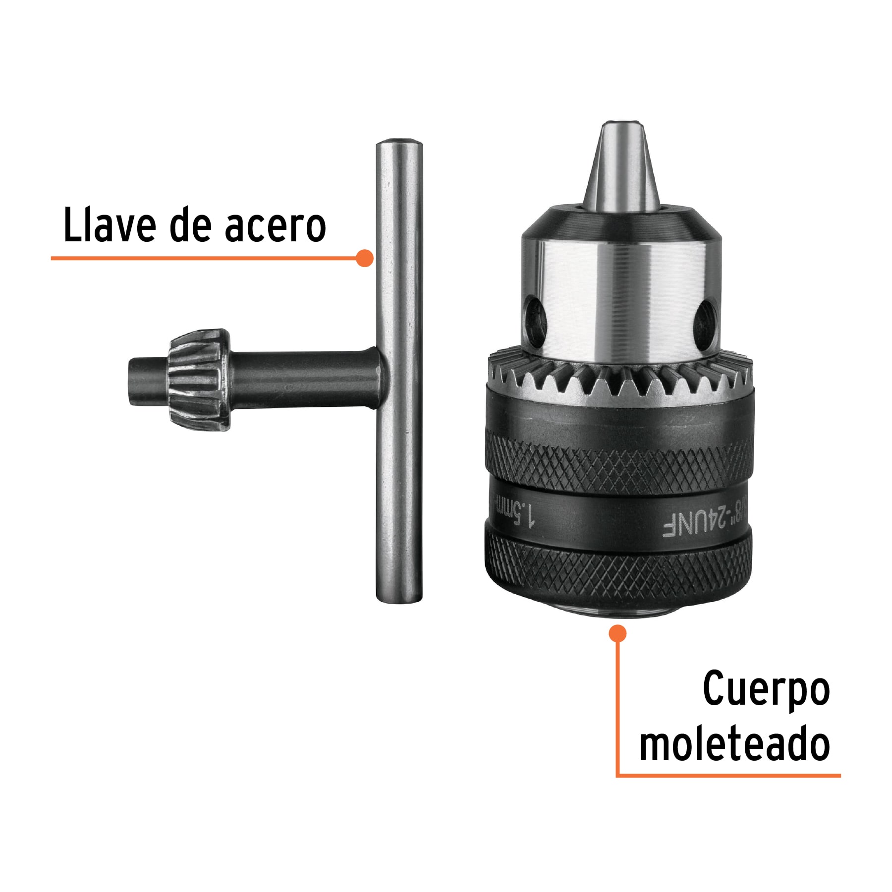 Broquero con llave de 3/8"
