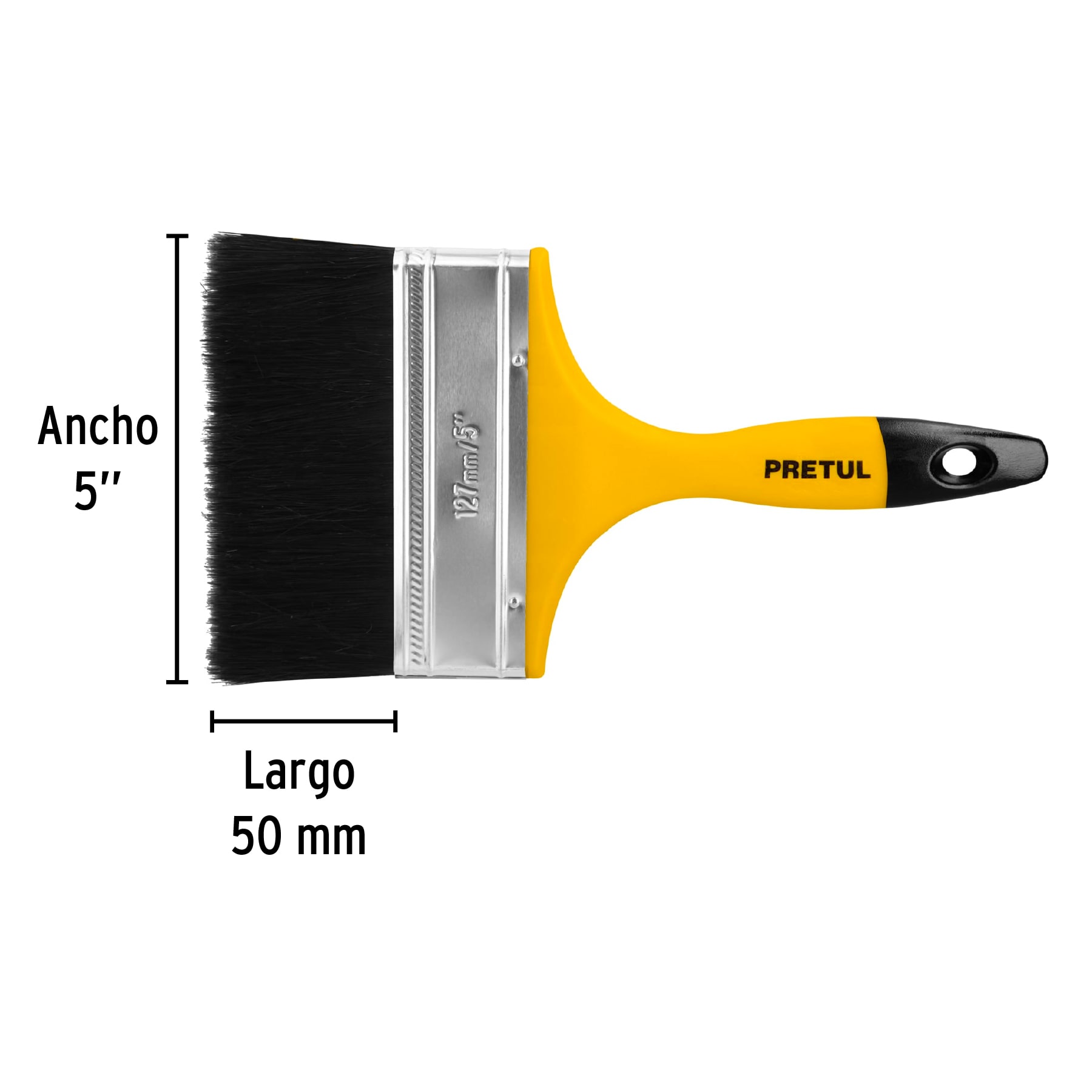 Brocha mango de plastico 5" Pretul