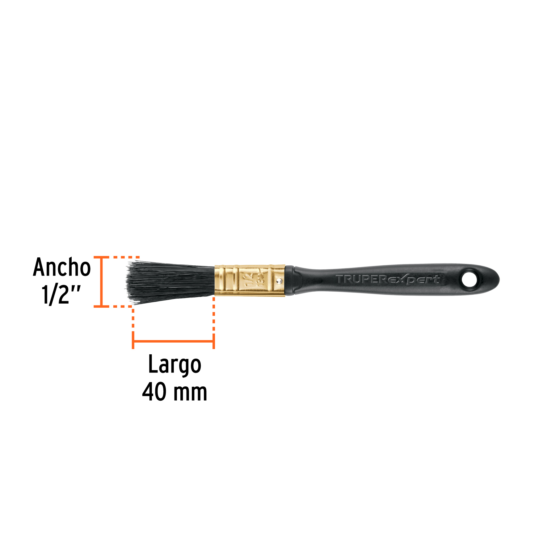 Brocha Profesional de 1/2" Cerdas Suaves Truper Expert
