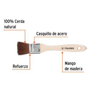 Brocha pelo de camello mango de madera 1"