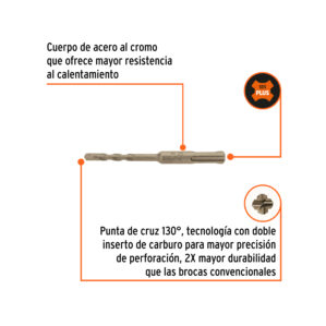 Broca SDS Plus 1/4x4"