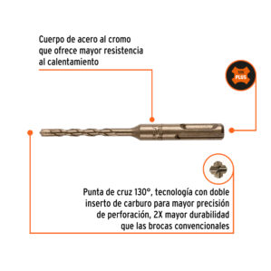 Broca SDS Plus 3/16 x 4"