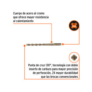 Broca SDS Plus 3/8 x 6"