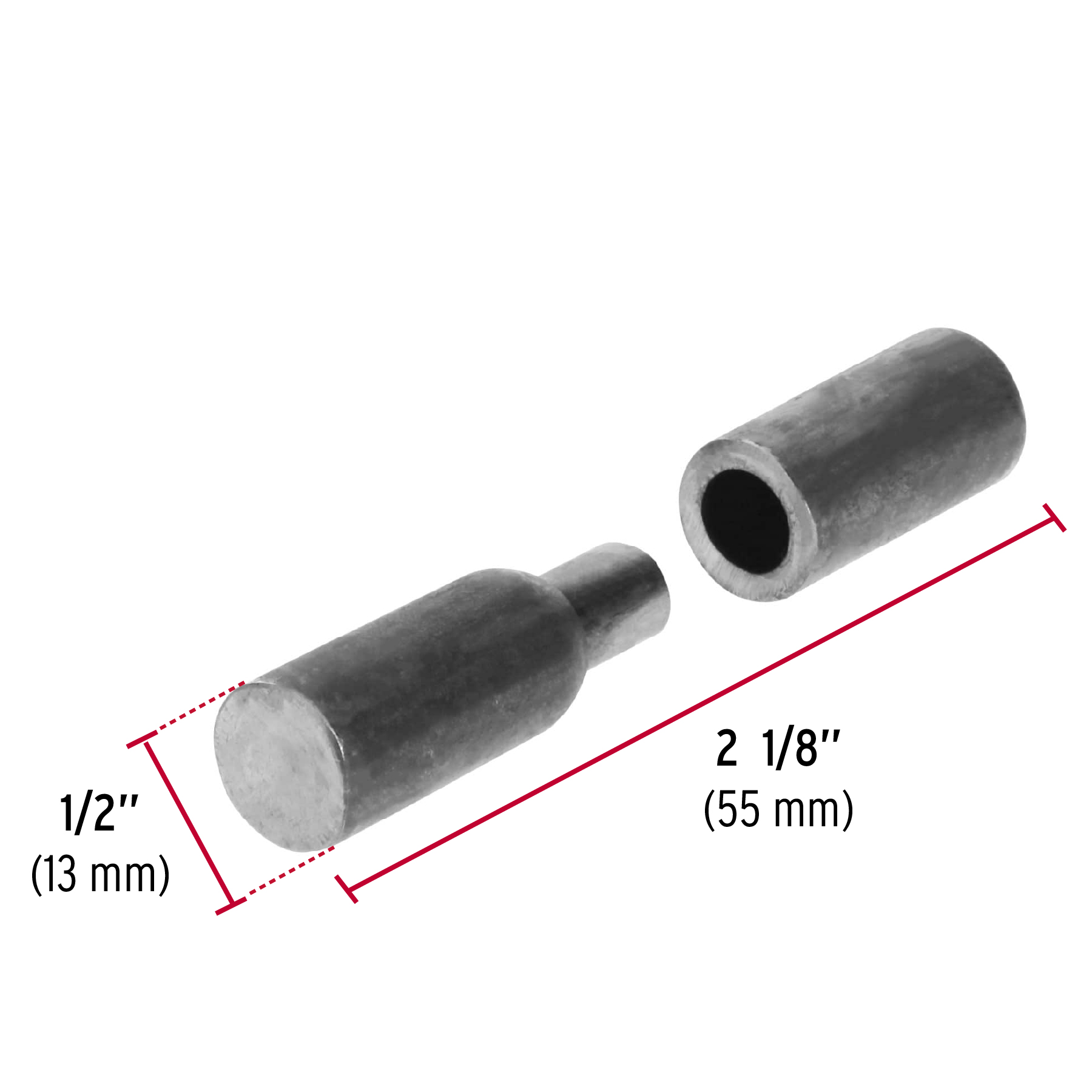 Bisagra tubular soldable 1/2"