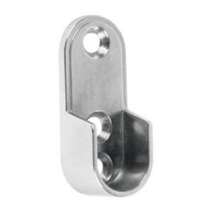 Brida cromada para tubo ovalado de closet