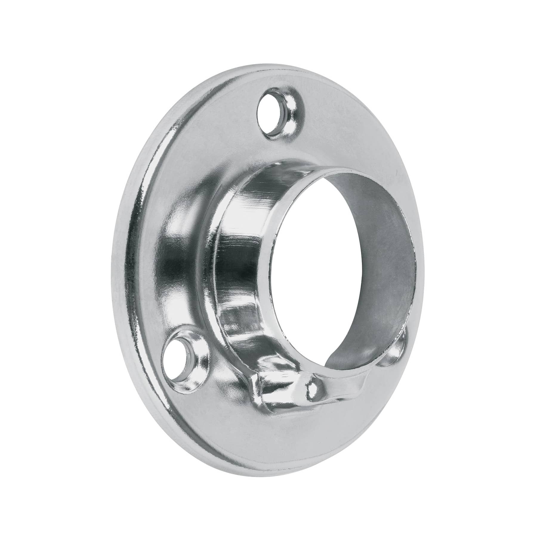 Brida cromada para tubo redondo de closet de 1"