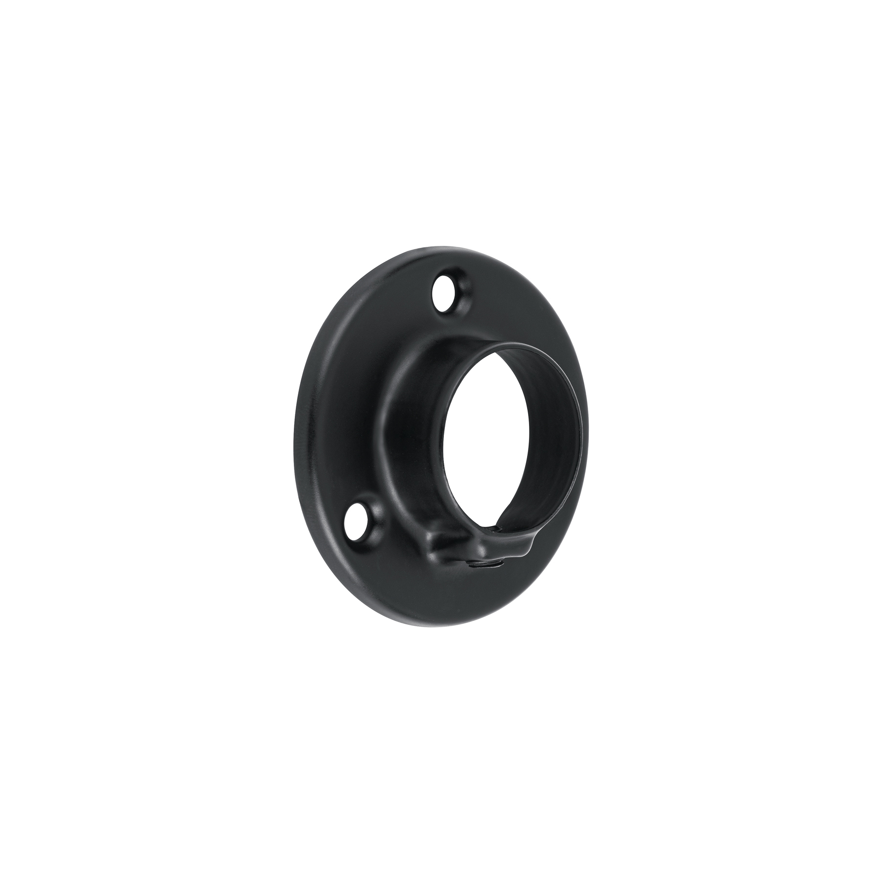 Brida color Negro Mate para tubo redondo de closet de 1"