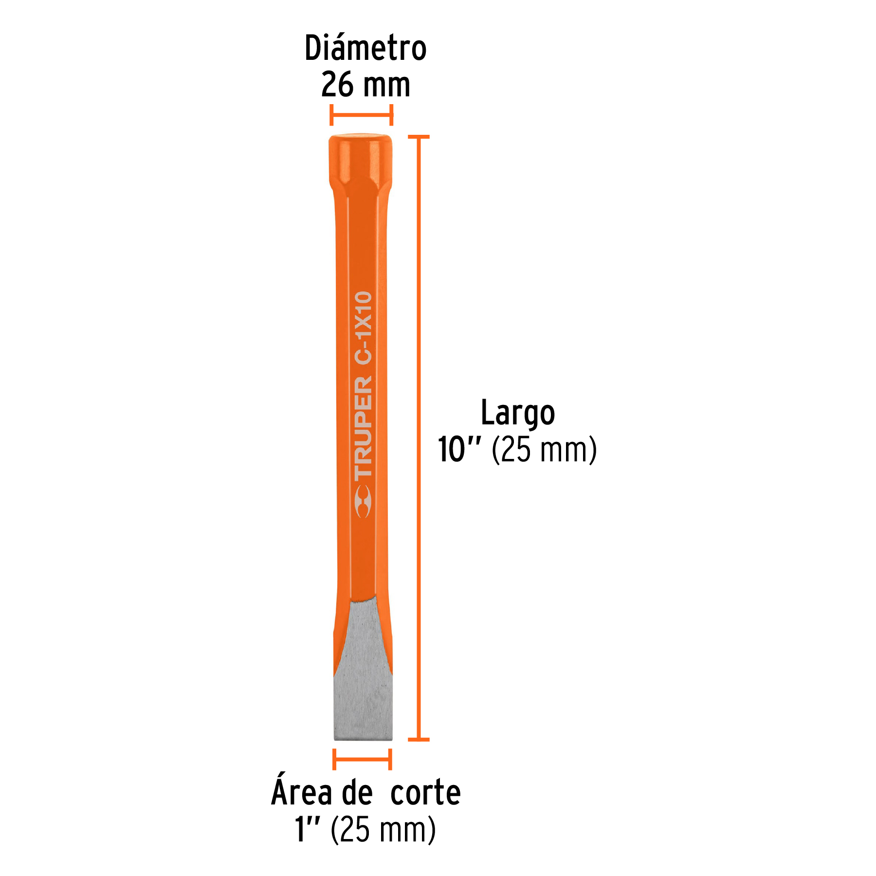Cincel de corte frio 1" x 10"