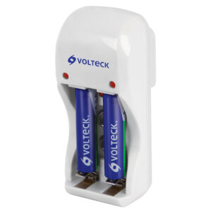 Cargador de pilas, AA, AAA y 9V, incluye 2 pilas AAA