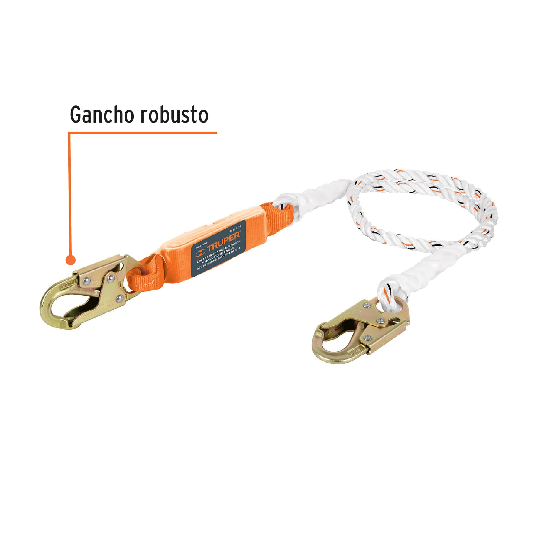 Linea de vida de nylon con amortiguador 1.8m ANSI