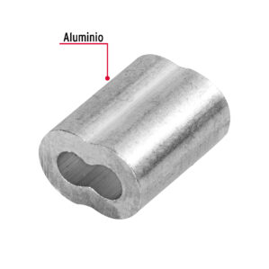 50 Casquillos de aluminio 1/8" para Cable de Acero