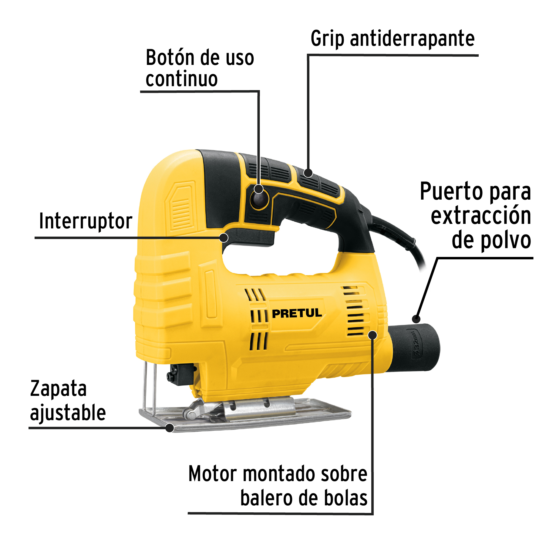 Sierra caladora 400W Pretul Zanco Tipo T