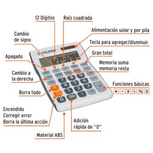 Calculadora de escritorio 19x13cm