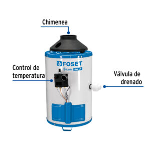 Calentador de Paso de 6L gas natural 1 servicio