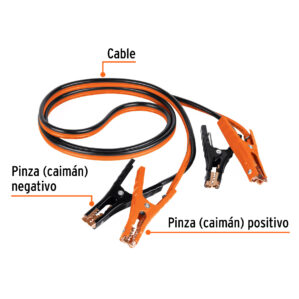 Cables pasa corriente de 3m calibre 8awg 225A Truper