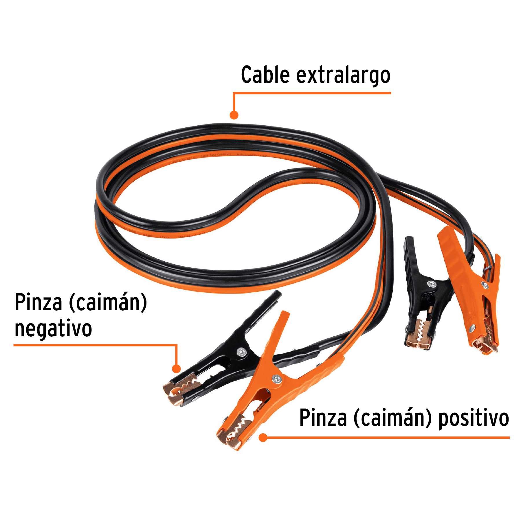 Cables pasa corriente de 3.5m calibre 6awg 350A Truper